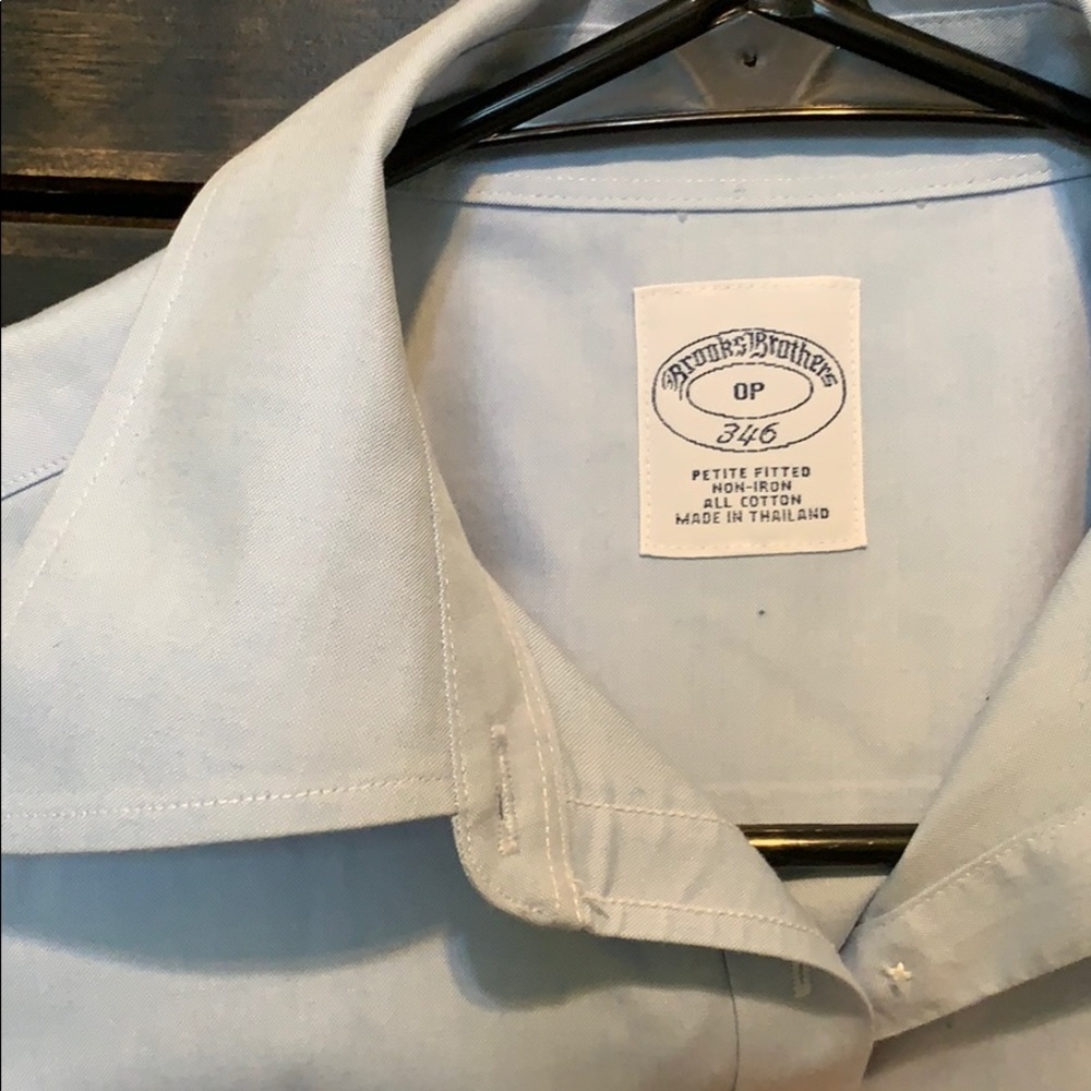 Brooks Brothers 346 baby blue long sleeve shirt